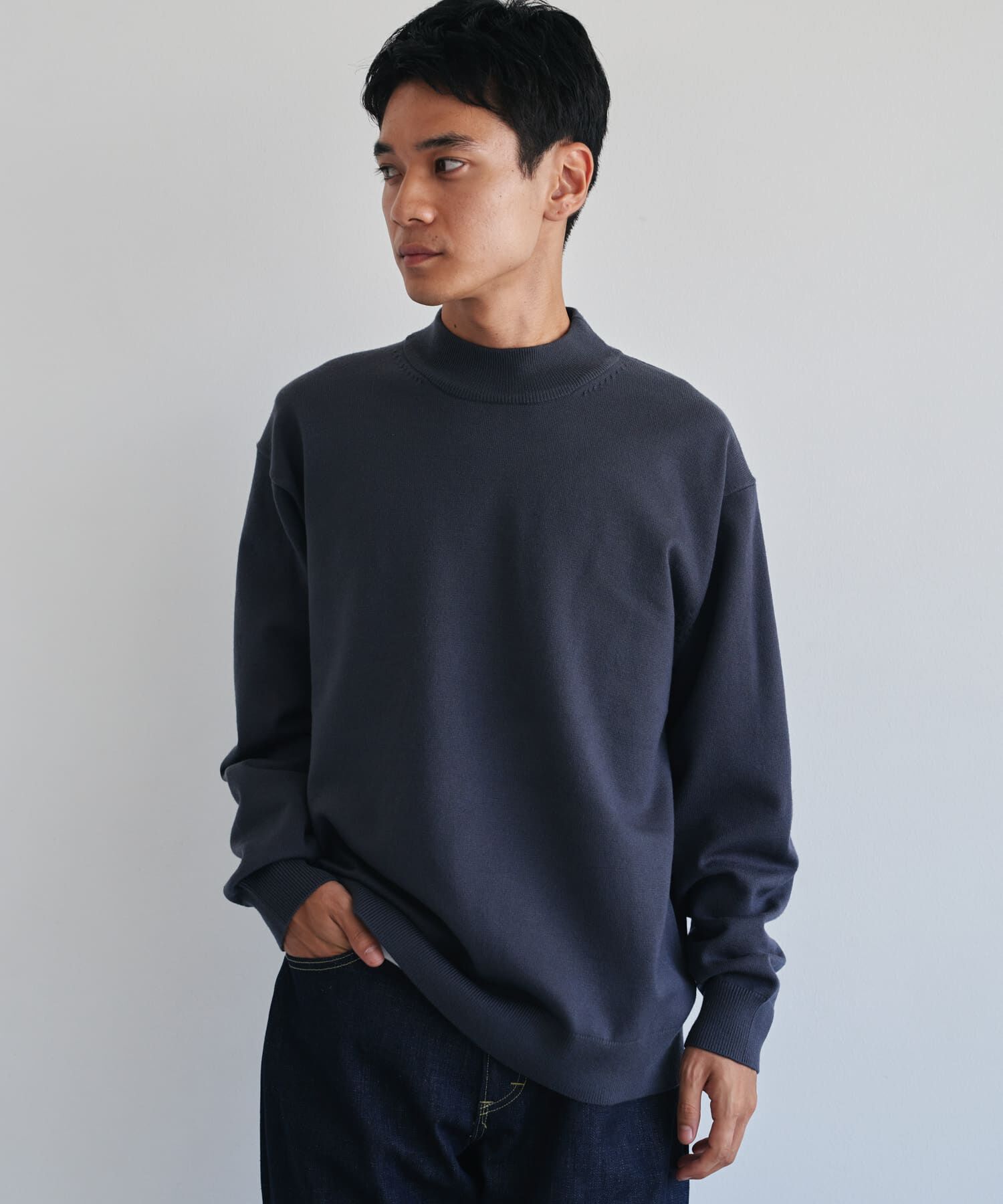 URBAN RESEARCH DOORS「『仁村紗和さん着用』『UR TECH 200日ニット』 モックネック」|ニット・セーター|