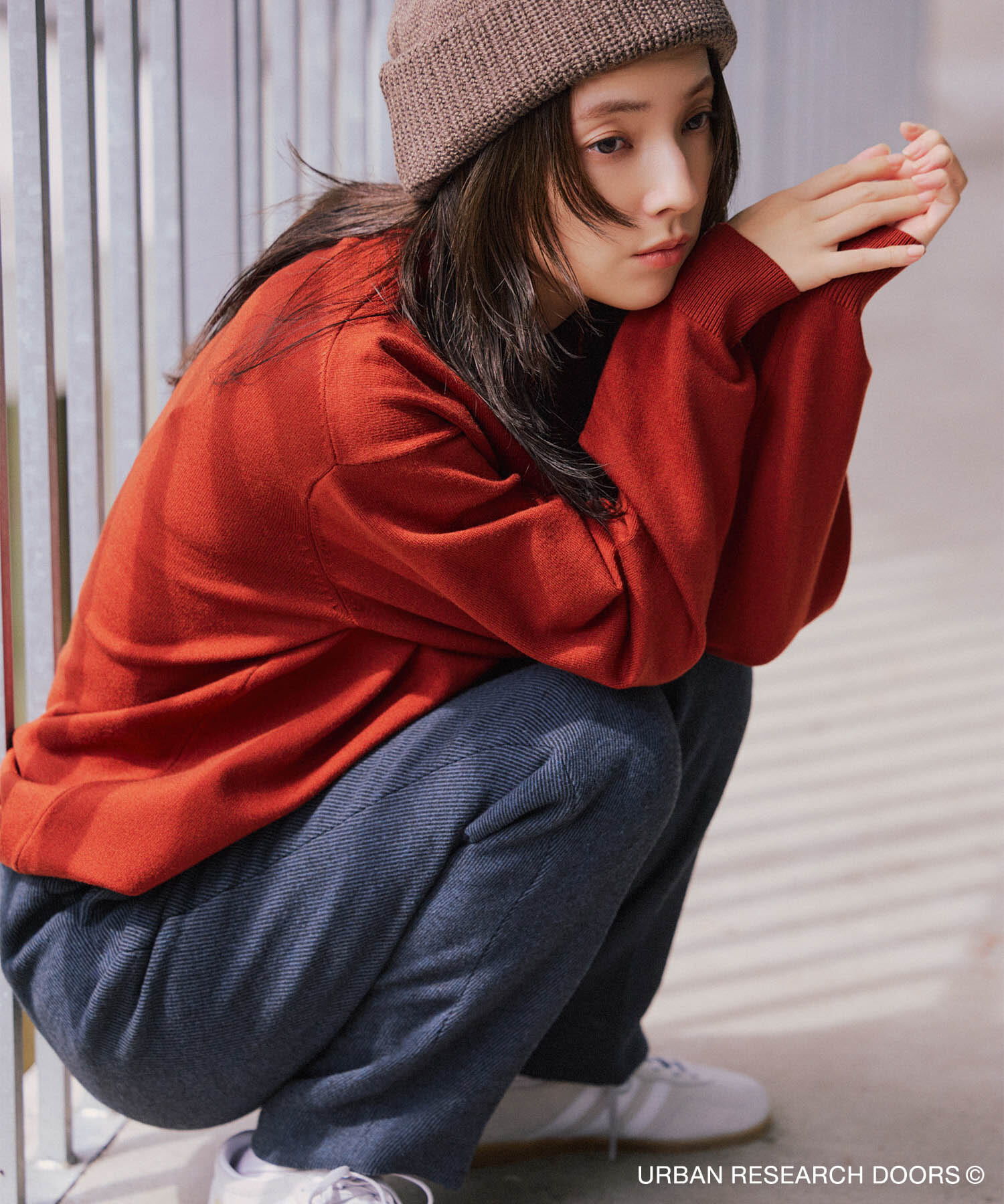 URBAN RESEARCH DOORS「『仁村紗和さん着用』『UR TECH 200日ニット』 モックネック」|ニット・セーター|