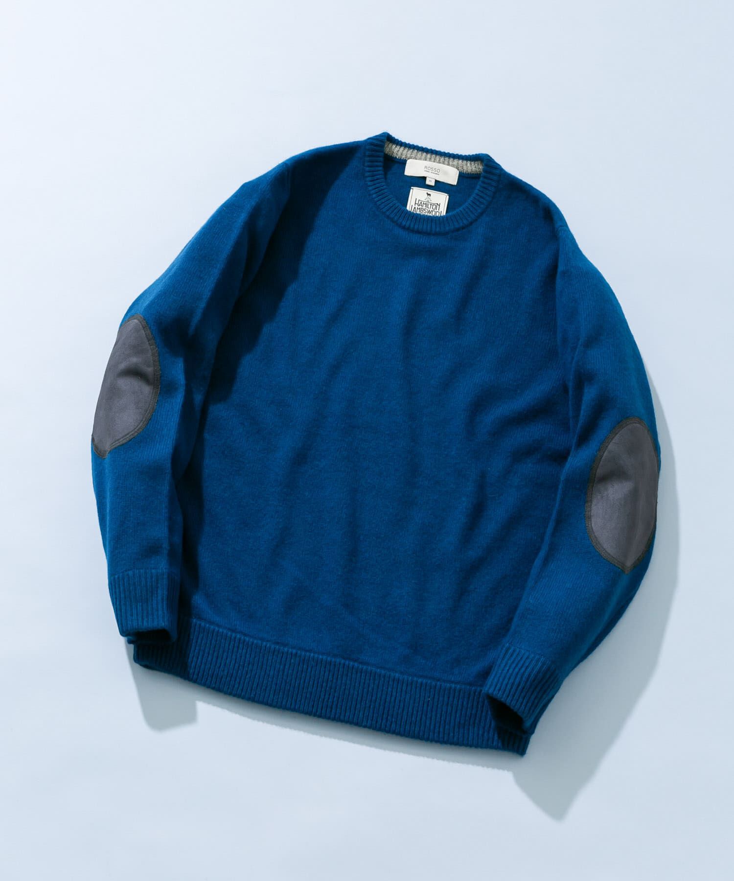 URBAN RESEARCH ROSSO「『XLサイズあり』ハミルトンラムズウールエルボーパッチニット」|ニット・セーター|