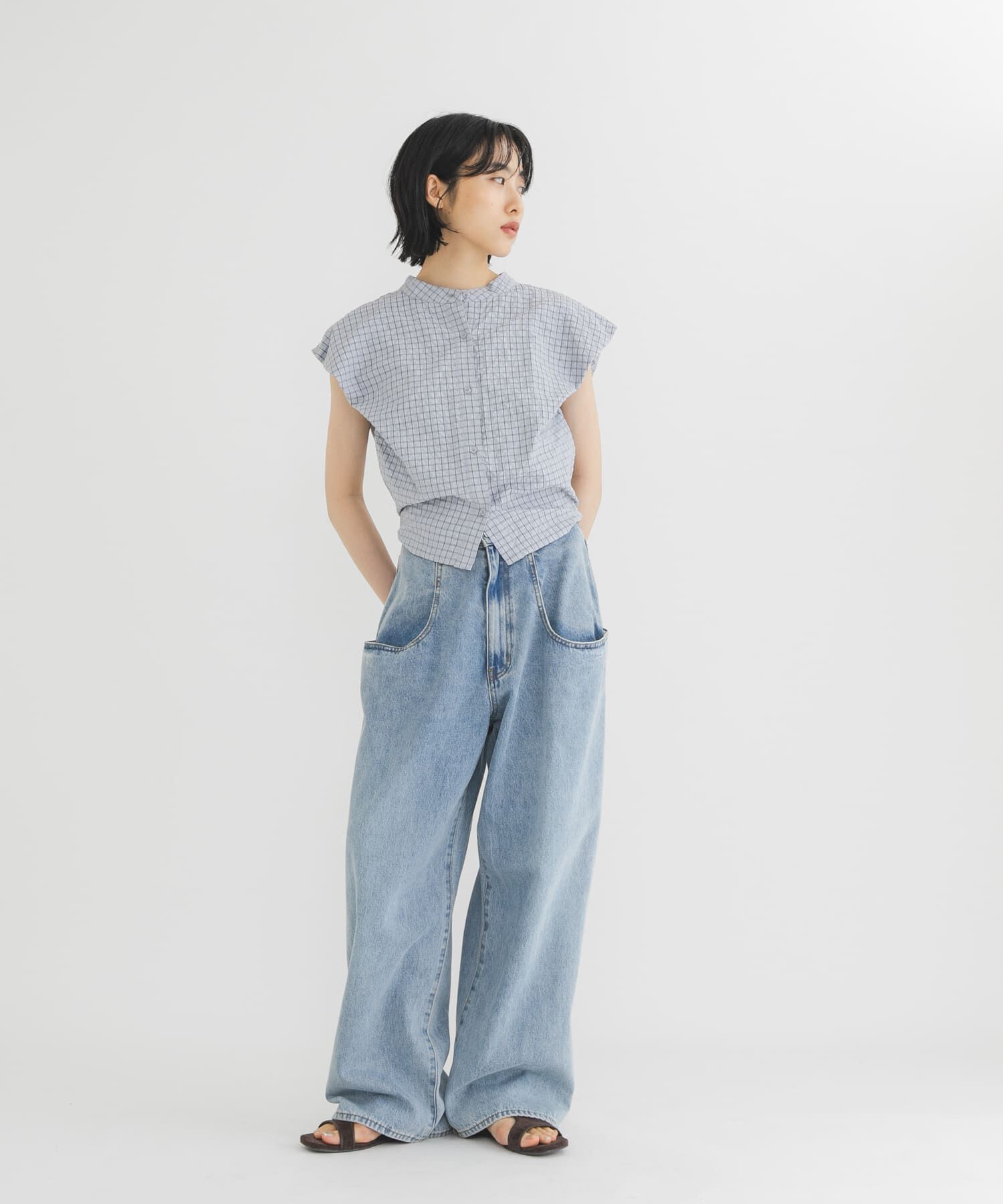 「バルーンスリーブチェックシャツ」|シャツ・ブラウス|