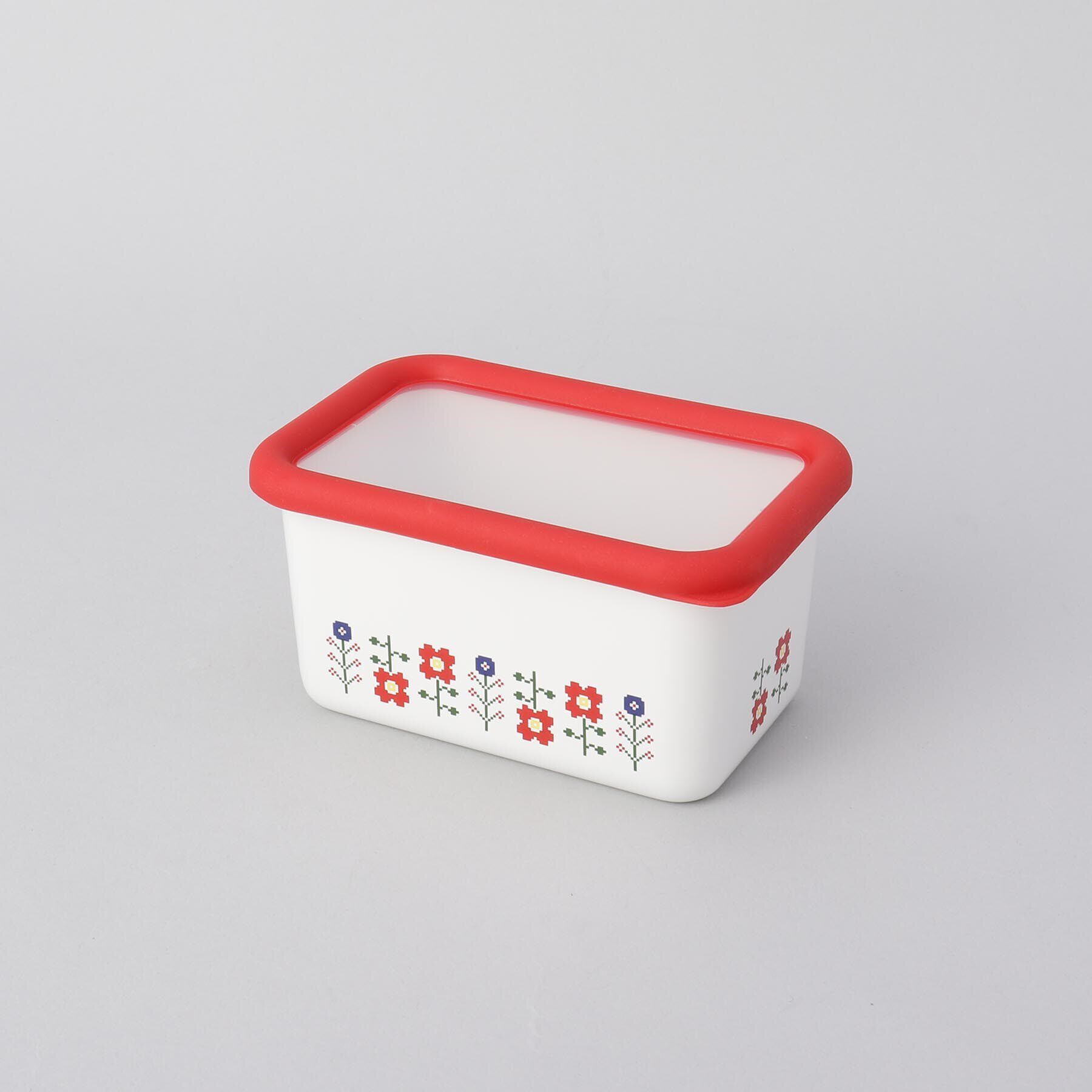 212 KITCHEN STORE「ミーサ深型角容器Ｓ RD ＜富士ホーロー ＞」|食器・キッチングッズ|