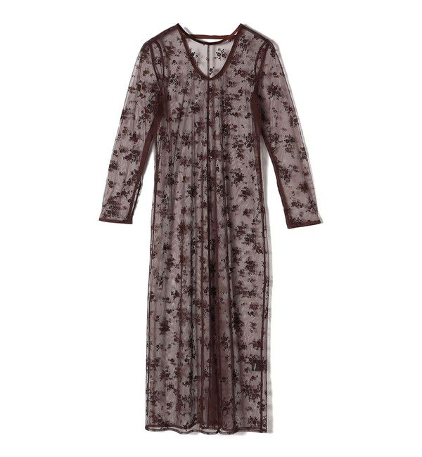 SHIPS for women「《追加予約》kaene:フロッキー レース ポリエステルベロア 2WAY ドレス（セレモニー対応可）」|ワンピース|
