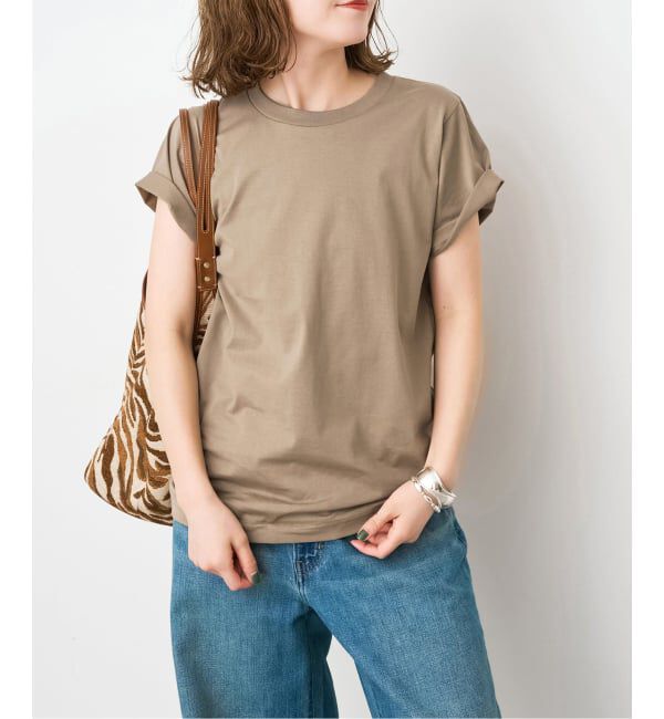 Spick and Span「汗染み防止ファインコットンTシャツ」|Tシャツ・カットソー|ベージュ