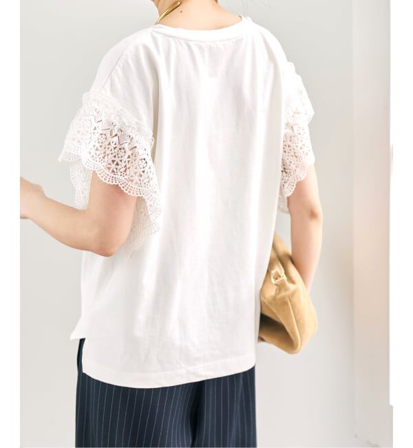 Spick and Span「《追加》ケミカルレーススリーブプルオーバー」|Tシャツ・カットソー|