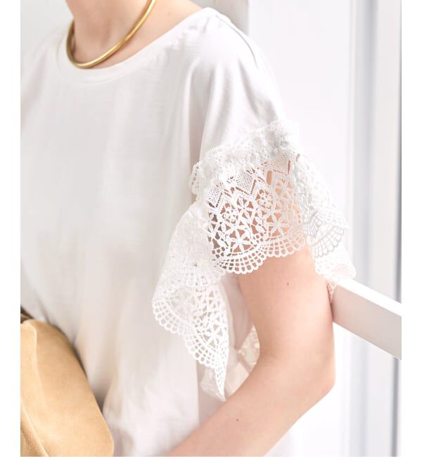 Spick and Span「《追加》ケミカルレーススリーブプルオーバー」|Tシャツ・カットソー|