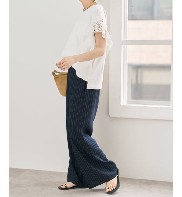 Spick and Span「《追加》ケミカルレーススリーブプルオーバー」|Tシャツ・カットソー|