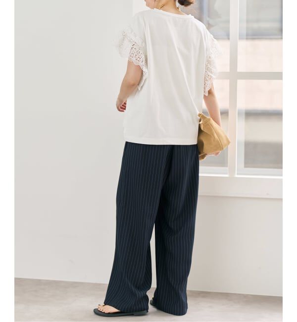 Spick and Span「《追加》ケミカルレーススリーブプルオーバー」|Tシャツ・カットソー|