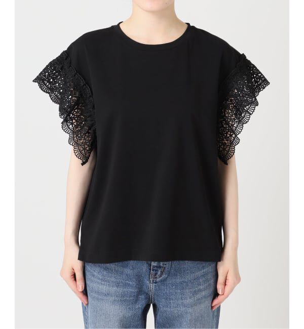 Spick and Span「《追加》ケミカルレーススリーブプルオーバー」|Tシャツ・カットソー|
