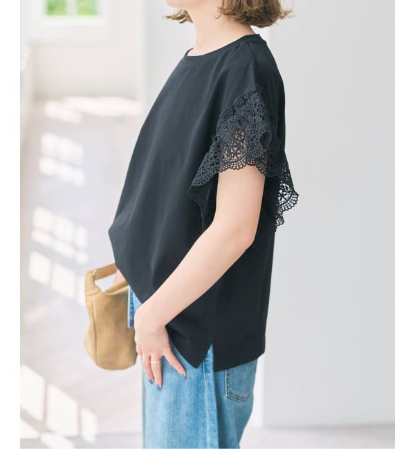 Spick and Span「《追加》ケミカルレーススリーブプルオーバー」|Tシャツ・カットソー|