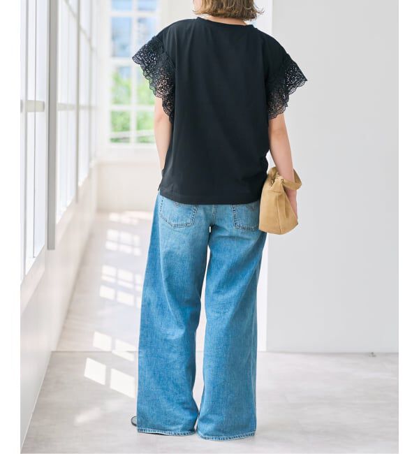 Spick and Span「《追加》ケミカルレーススリーブプルオーバー」|Tシャツ・カットソー|