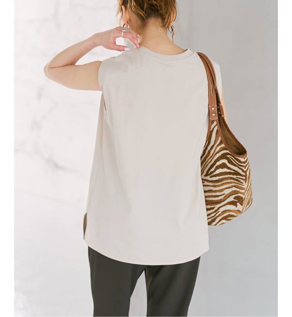 Spick and Span「《追加》汗染み防止ファインコットンノースリTシャツ」|Tシャツ・カットソー|