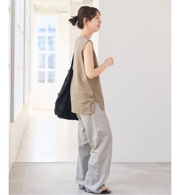 Spick and Span「《追加》汗染み防止ファインコットンノースリTシャツ」|Tシャツ・カットソー|
