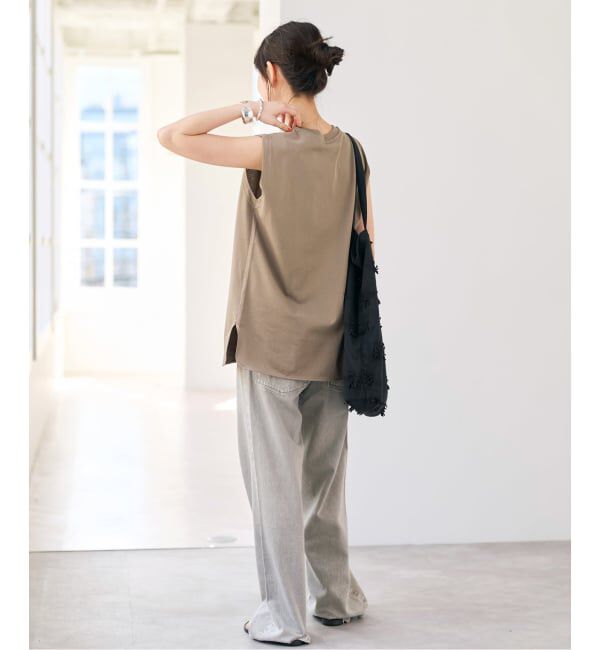 Spick and Span「《追加》汗染み防止ファインコットンノースリTシャツ」|Tシャツ・カットソー|