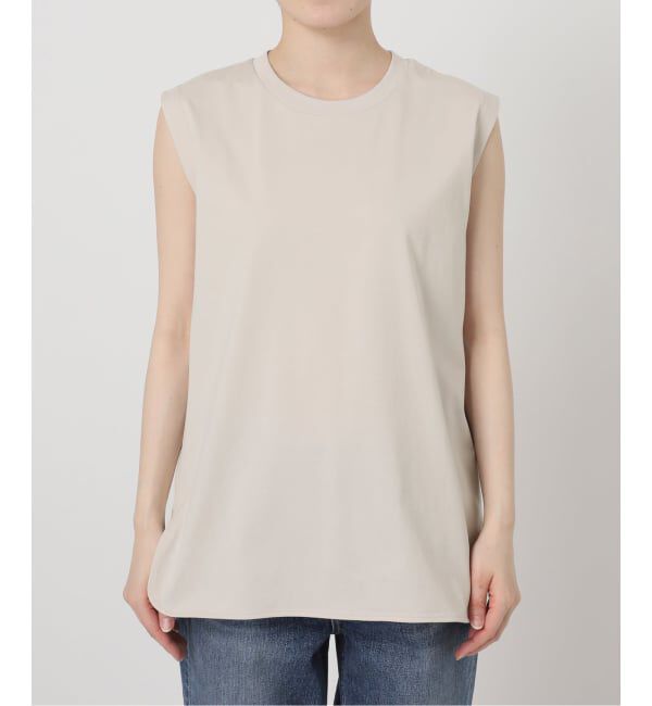 Spick and Span「《追加》汗染み防止ファインコットンノースリTシャツ」|Tシャツ・カットソー|