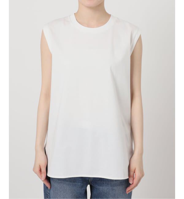 Spick and Span「《追加》汗染み防止ファインコットンノースリTシャツ」|Tシャツ・カットソー|