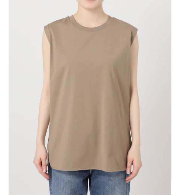 Spick and Span「《追加》汗染み防止ファインコットンノースリTシャツ」|Tシャツ・カットソー|