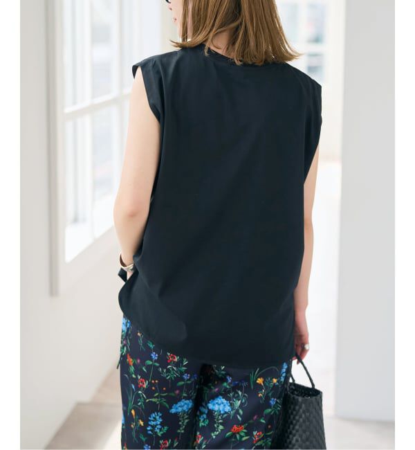 Spick and Span「《追加》汗染み防止ファインコットンノースリTシャツ」|Tシャツ・カットソー|