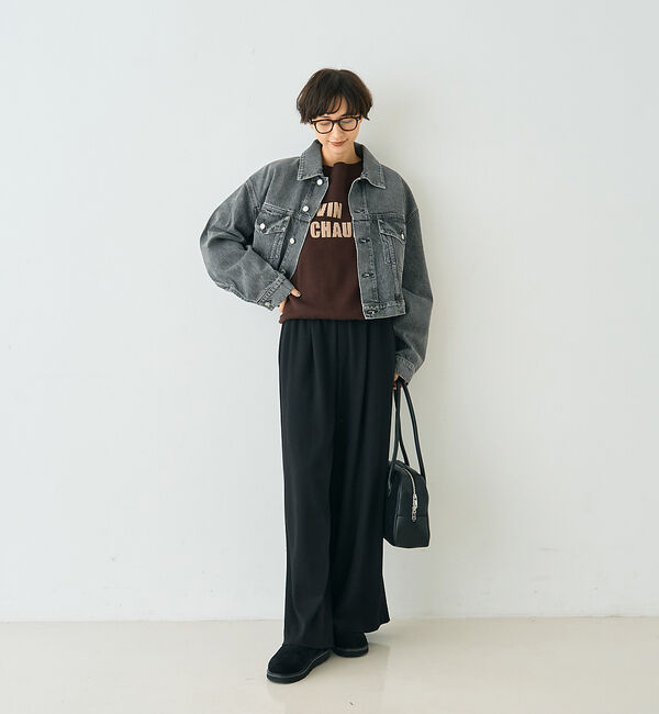 Rouge vif「【人気追加】ストレッチダンボールタックワイドパンツ」|その他|