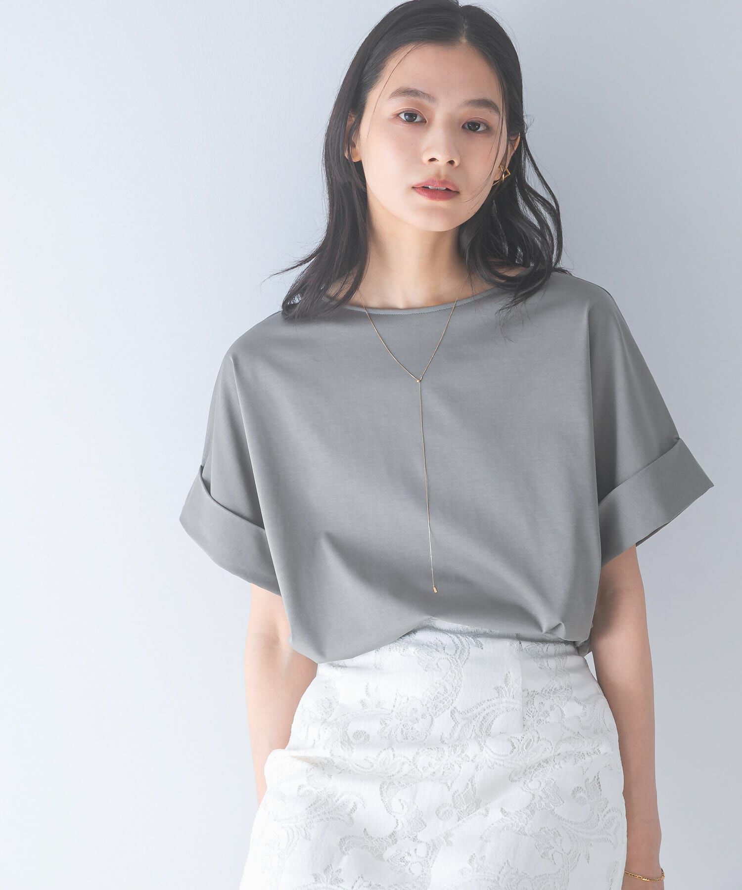 URBAN RESEARCH ROSSO「UVカットデザインスリーブプルオーバー」|Tシャツ・カットソー|