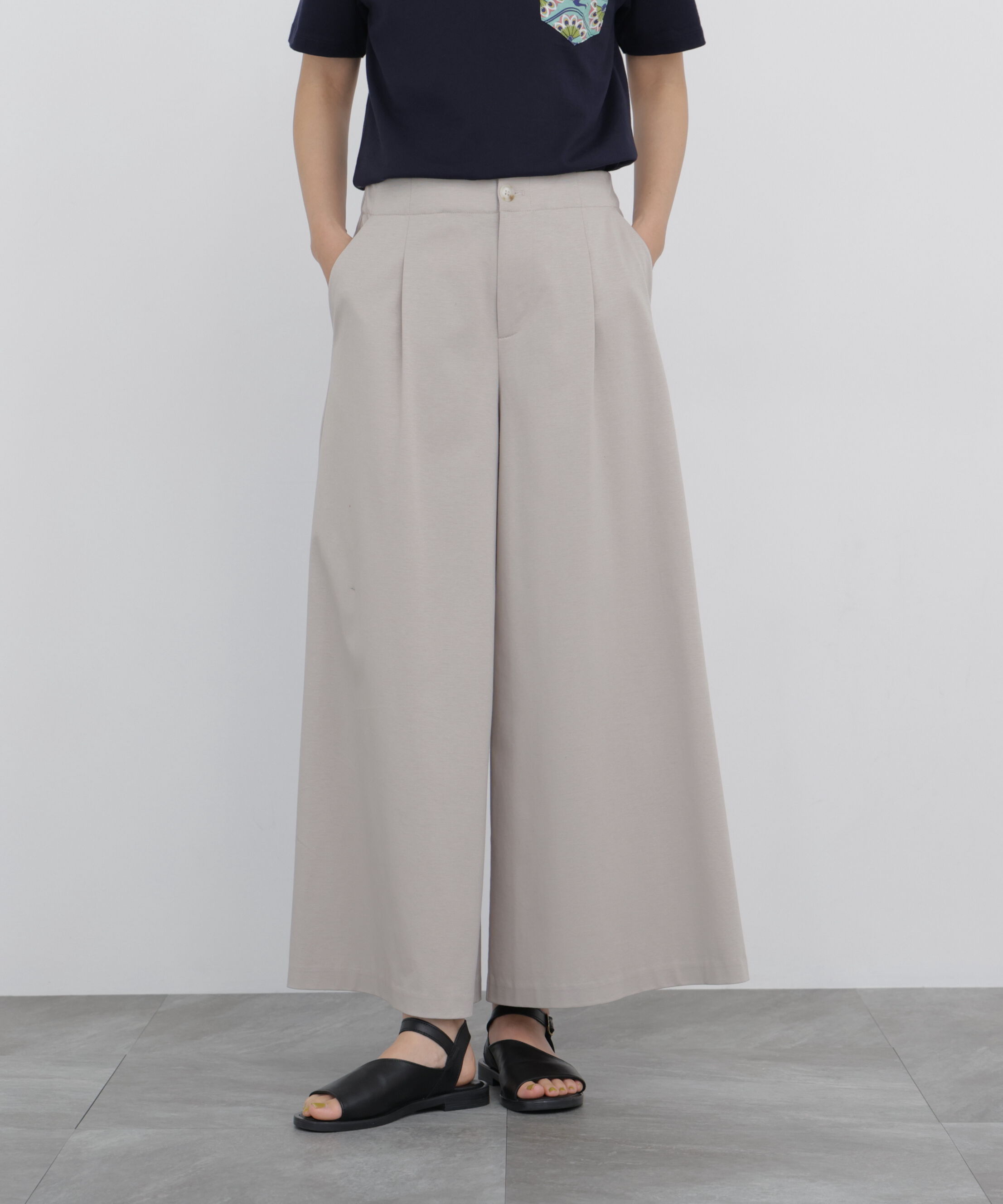  「◆《Good Price / 洗える》 カットソーガウチョ」|その他|ベージュ