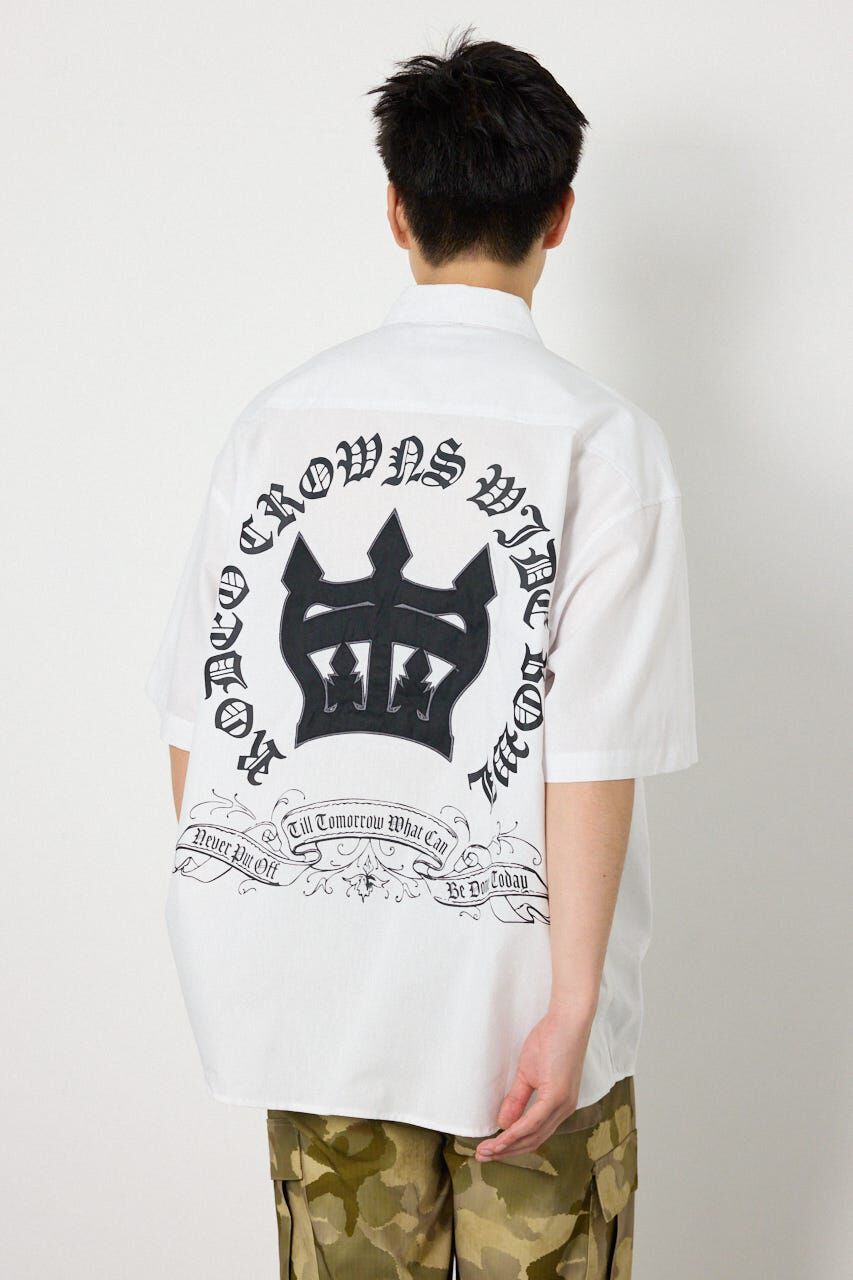 RODEO CROWNS「COOLMAX(R)ファブリック製・BLKletterシャツ」|シャツ・ブラウス|WHT