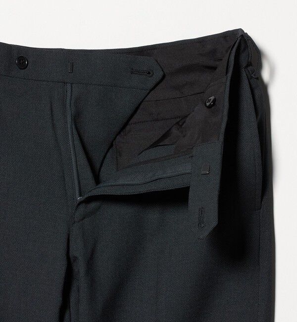 UNITED ARROWS green label relaxing「A+ COOL ポリエステル バーズアイ スタンダード アジャスター NP スラックス -ウォッシャブル・ストレッチ」|スラックス|