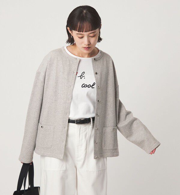 UNITED ARROWS green label relaxing「＜To b. by agnes b.コラボ＞オーバーサイズ カーディガン」|カーディガン|MD.GRAY