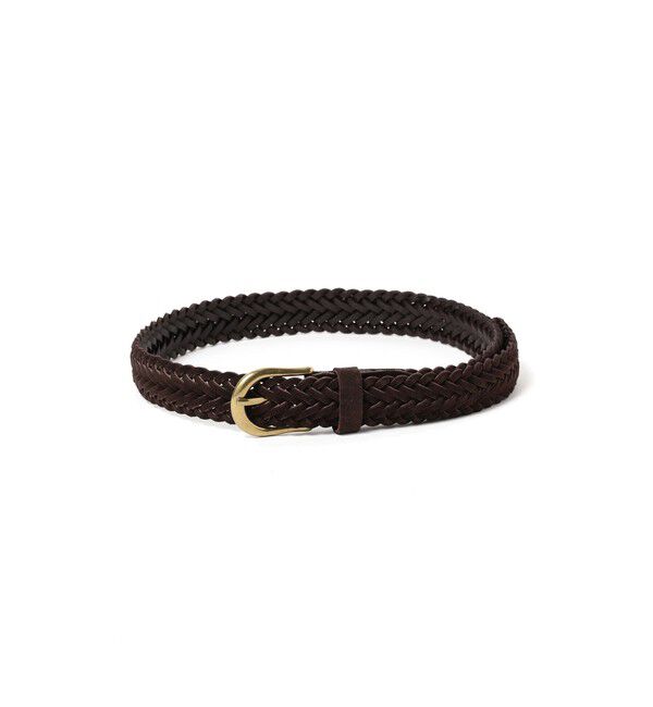 BEAMS PLUS「Suede Mesh Belt」|ベルト|D.BROWN
