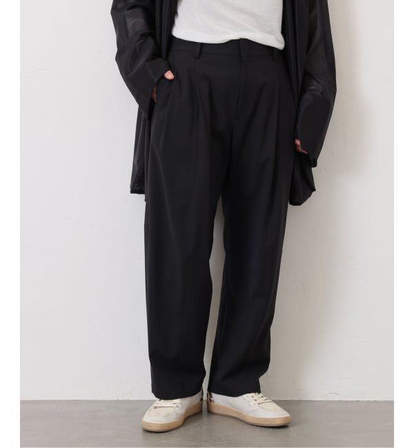 journal standard luxe「ライトツイル タックテーパーパンツ」|スラックス|ブラック