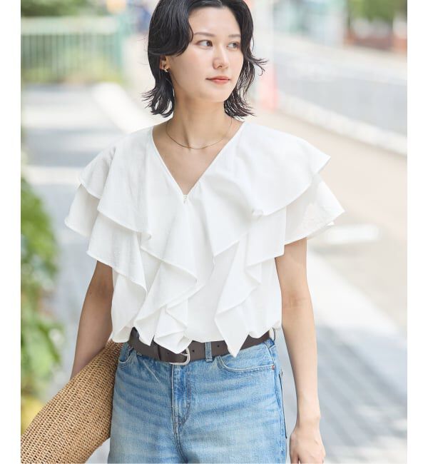 JOURNAL STANDARD「キョウネンコットンボイルフリル ブラウス」|シャツ・ブラウス|