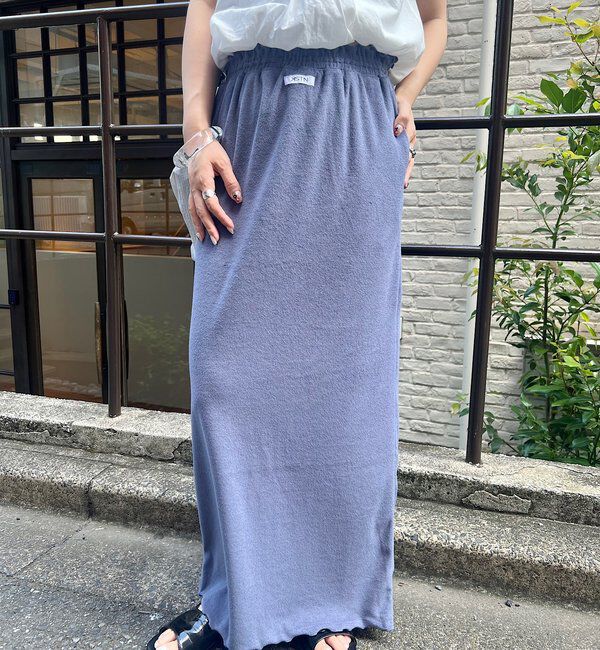  「B ロゴタグパイルロングスカート」|その他|