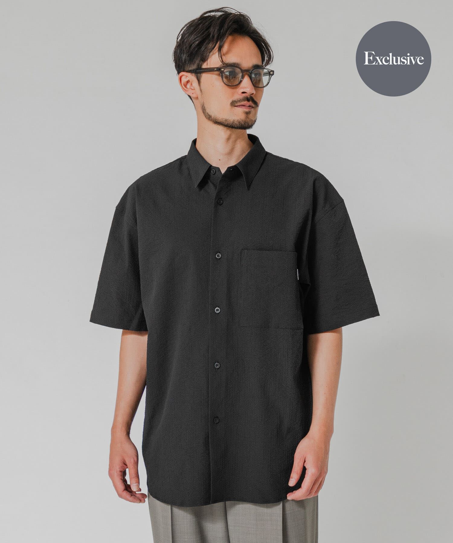 URBAN RESEARCH「『吸水速乾/UVカット』『別注』THOUSAND MILE&times;URBAN RESEARCH　WASHER CODE SHIRTS」|シャツ・ブラウス|ブラック