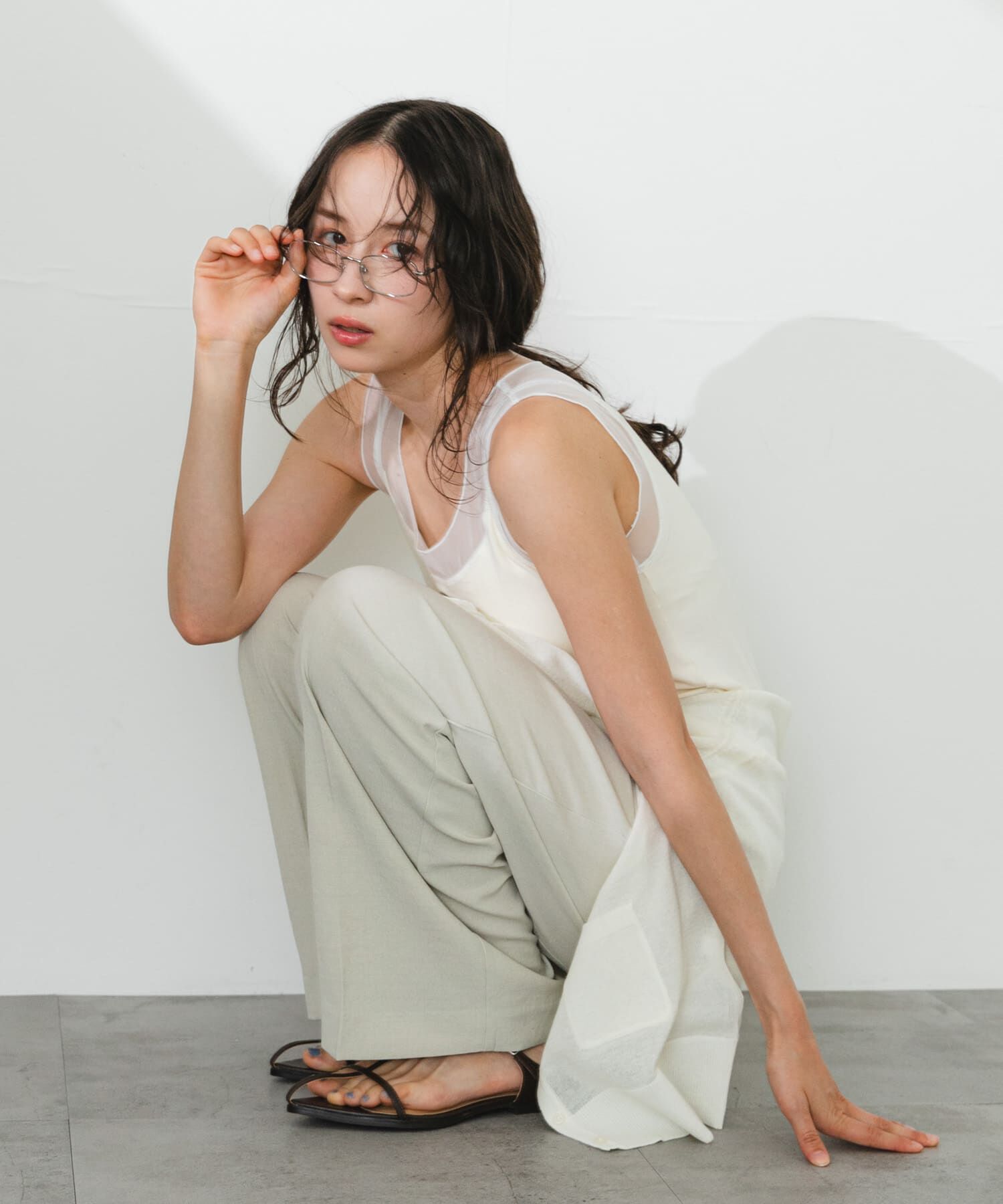 SENSE OF PLACE by URBAN RESEARCH「『一部WEB限定』『UR TECH DRYLUXE』リネンライクワイドパンツ」|その他|