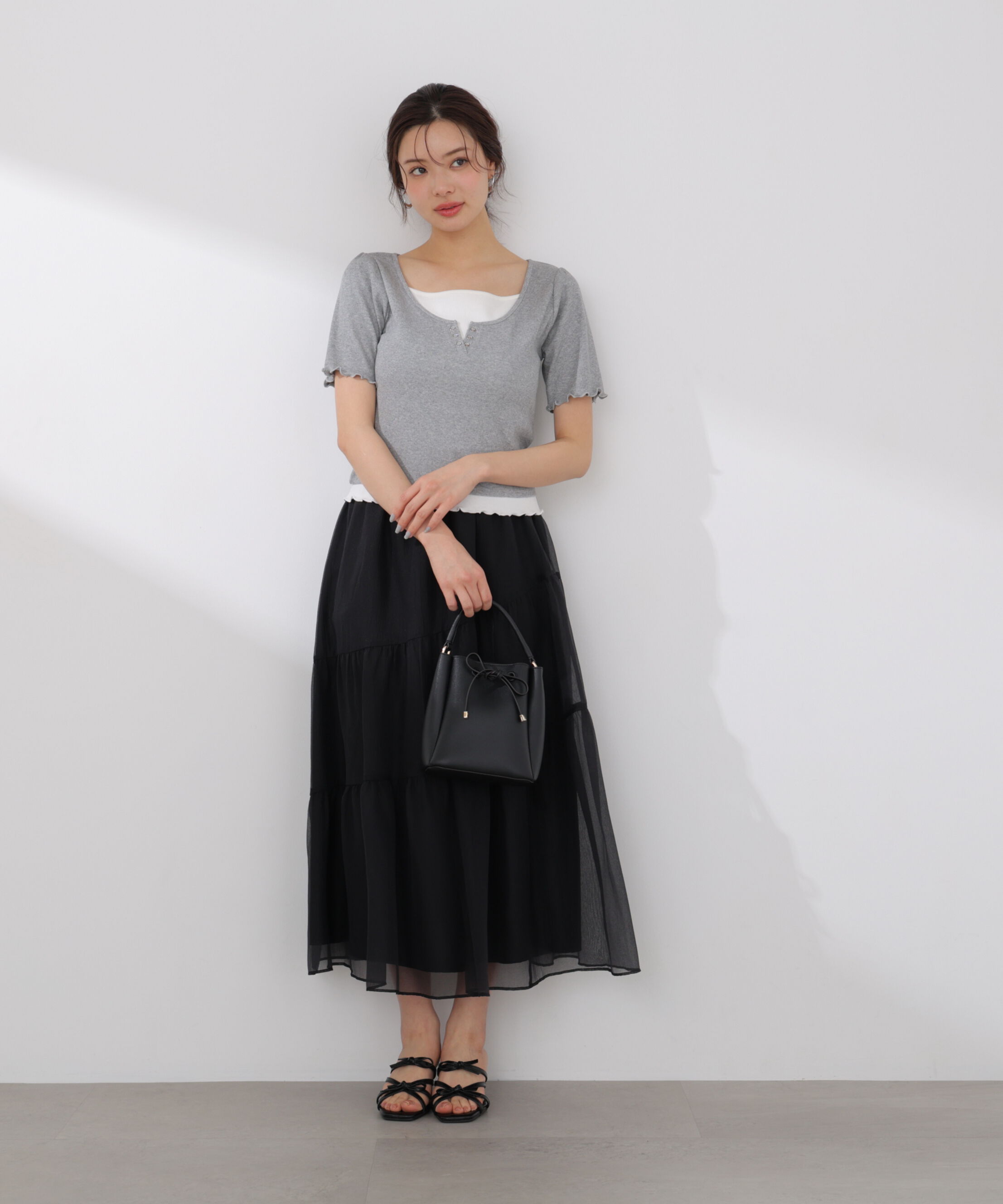 PROPORTION BODY DRESSING「見せかけヘンリーネックカットソー」|Tシャツ・カットソー|
