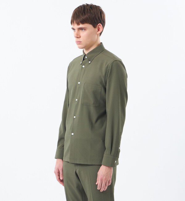 MACKINTOSH PHILOSOPHY「【WEB&一部店舗限定】トロッター スクエアボタンダウン長袖シャツ  サッカーストライプ」|シャツ・ブラウス|