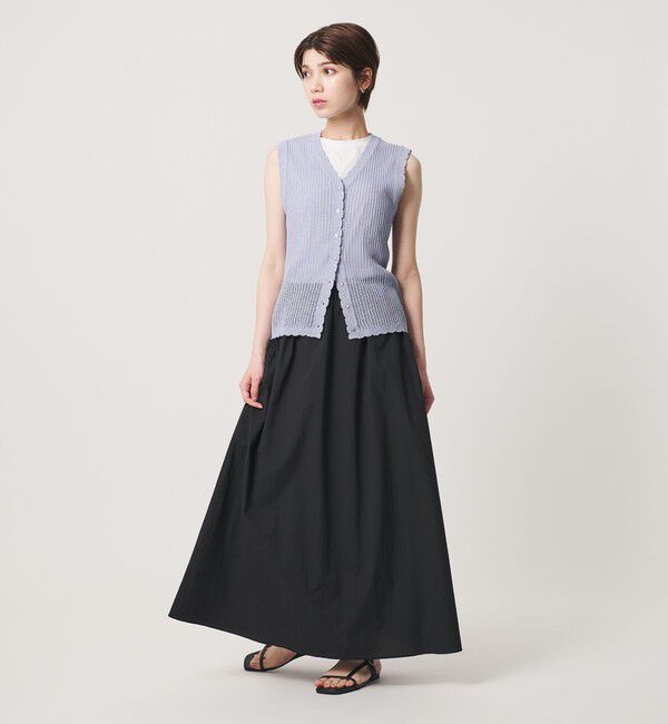 BEAUTY&YOUTH UNITED ARROWS「スカラップ Vネック メッシュ ニットベスト」|ベスト・ジレ|
