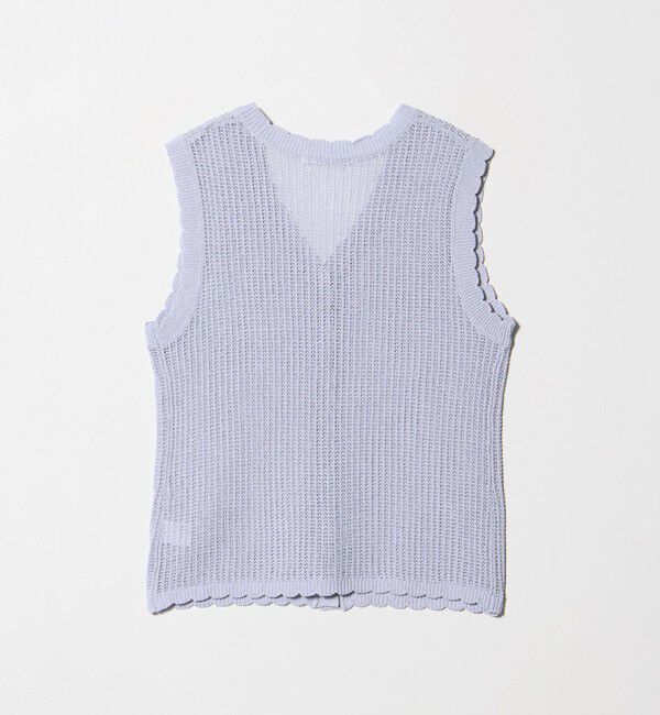 BEAUTY&YOUTH UNITED ARROWS「スカラップ Vネック メッシュ ニットベスト」|ベスト・ジレ|