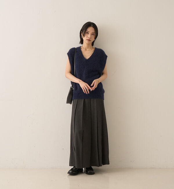Rouge vif「フォックスウール ニットベスト」|ニット・セーター|