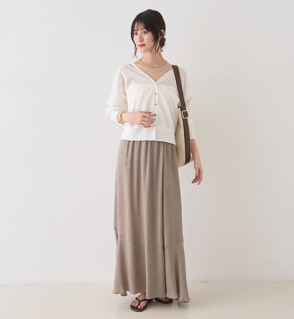 Rouge vif「【セットアップ対応】キュプラフィブリルイージーギャザースカート」|スカート|