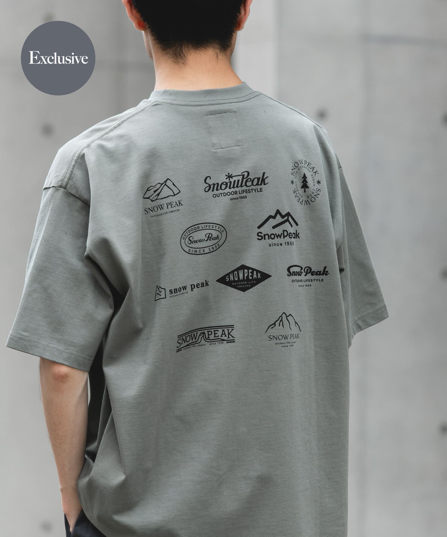 URBAN RESEARCH DOORS「『別注』Snow Peak Apparel&times;DOORS　PROTOARCHIVEPRINT T-SHIRTS」|Tシャツ・カットソー|カーキ