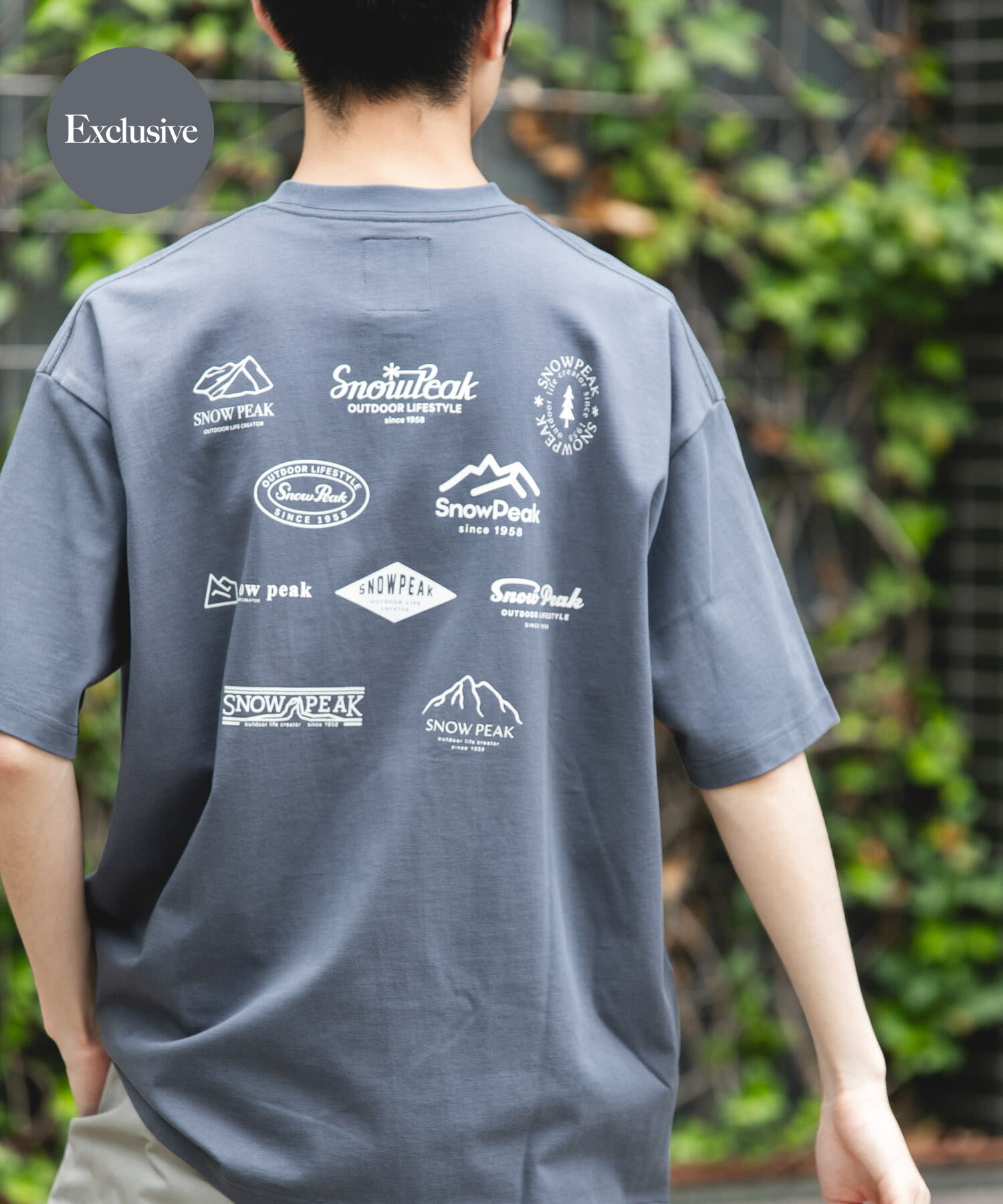 URBAN RESEARCH DOORS「『別注』Snow Peak Apparel&times;DOORS　PROTOARCHIVEPRINT T-SHIRTS」|Tシャツ・カットソー|ブルー