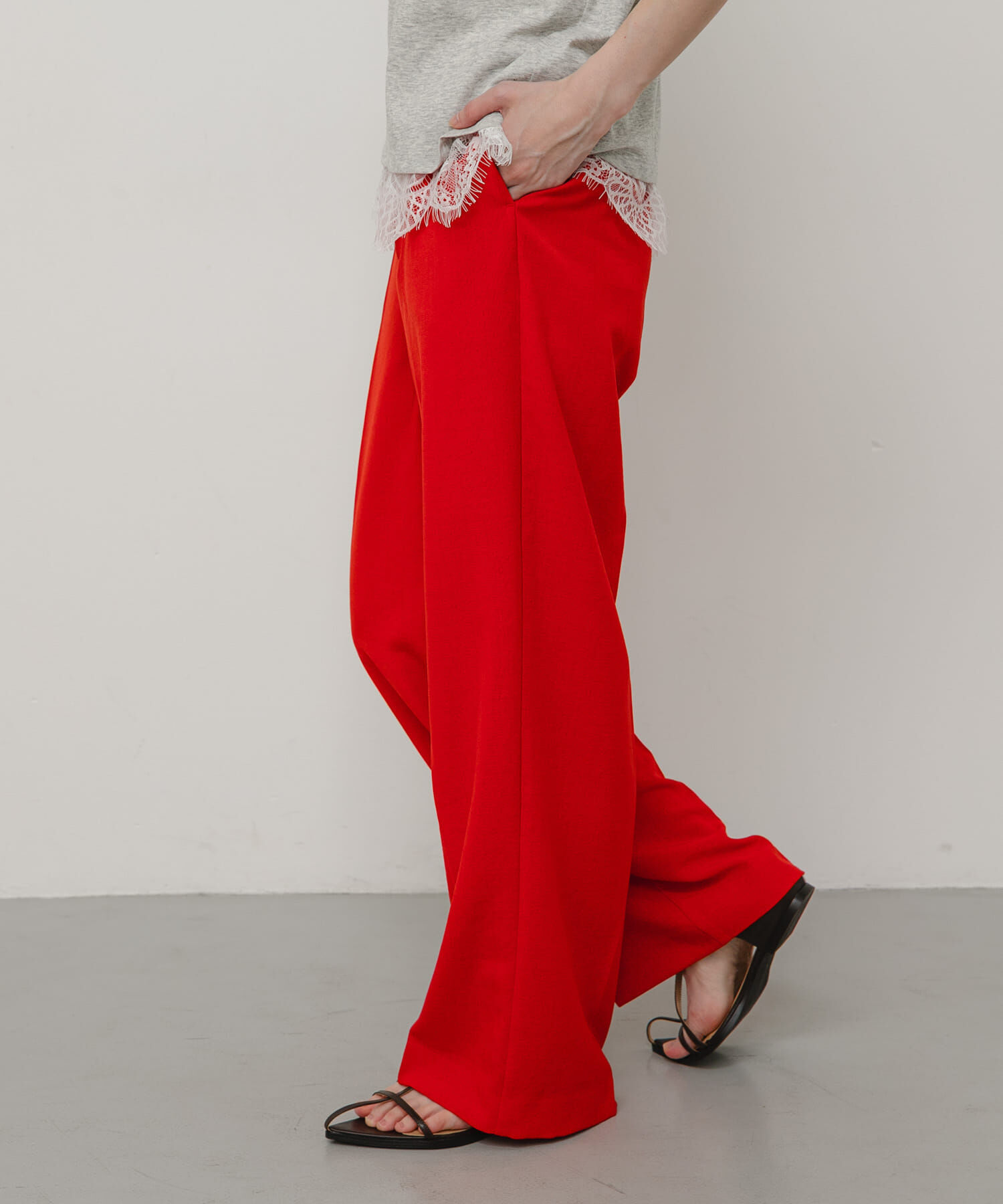 SENSE OF PLACE by URBAN RESEARCH「『一部WEB限定』『UR TECH DRYLUXE』リネンライクワイドパンツ」|その他|