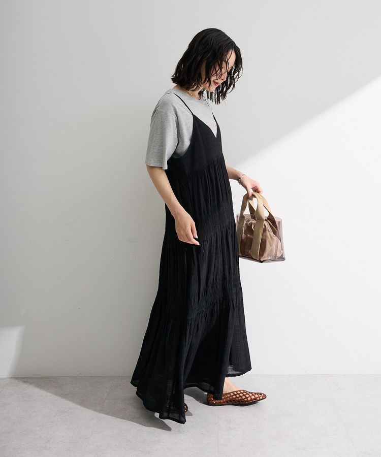 Green Parks「シャーリングティアードキャミワンピース」|ワンピース|