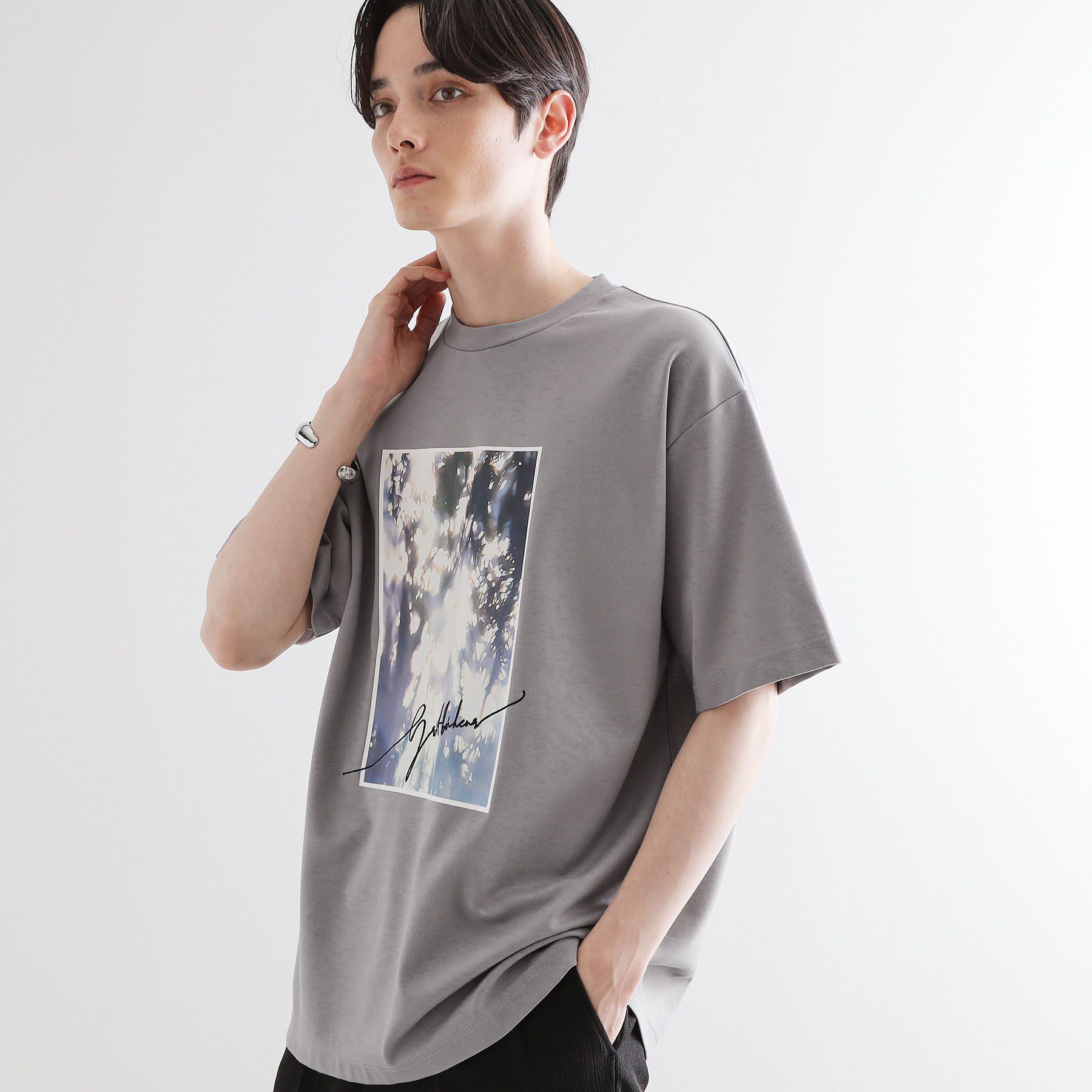 tk.TAKEO KIKUCHI「◆ハートグラフィックTシャツ」|Tシャツ・カットソー|ライトグレー(011