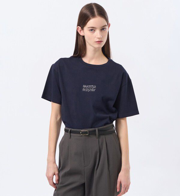 MACKINTOSH PHILOSOPHY「ライティングロゴTシャツ」|Tシャツ・カットソー|ネイビー