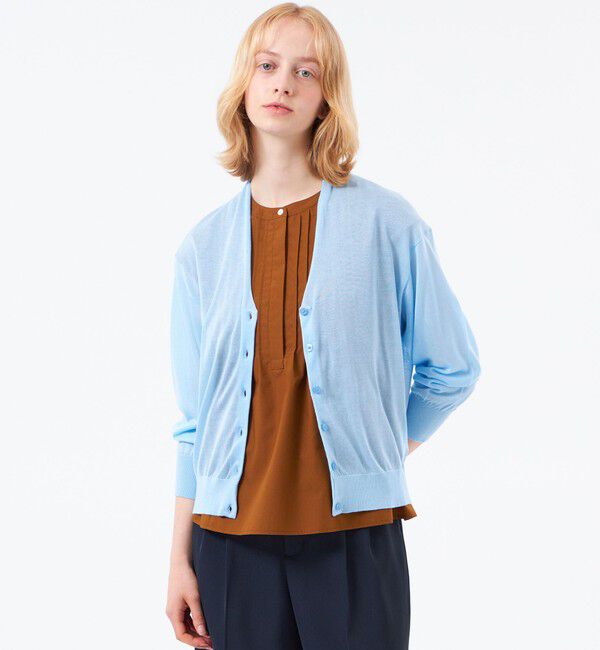 MACKINTOSH PHILOSOPHY「【WEB&一部店舗限定】【Heavenly Sheer Knit】ドルマンカーディガン」|ニット・セーター|ライトブルー