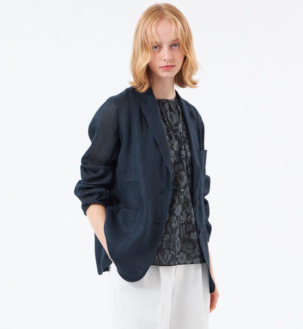 MACKINTOSH PHILOSOPHY「【UPTON JACKET(アップトン ジャケット)】リネンメッシュ」|テーラードジャケット|ネイビー