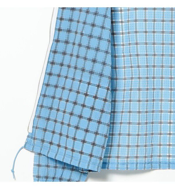 BEAMS PLUS「Swing Jacket Hoodie Nylon Airy Plaid」|ブルゾン・スタジャン|