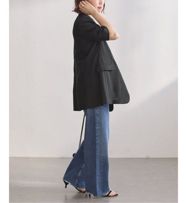 journal standard L'essage「リネンハーフスリーブジャケット」|テーラードジャケット|