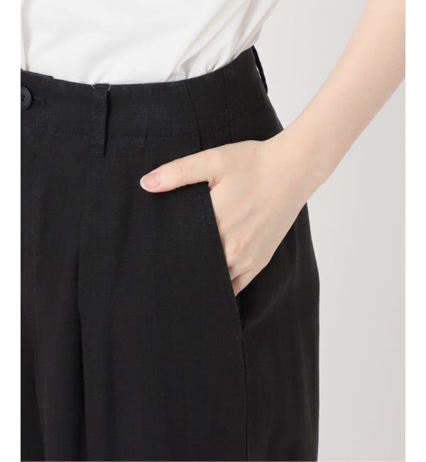 Spick and Span「ハイブリッドラミー1タックワイドパンツ」|スラックス|